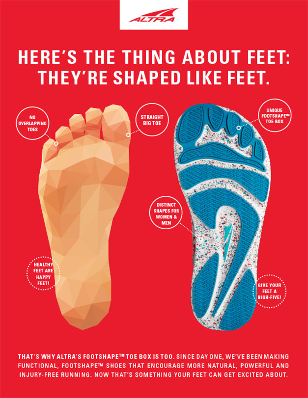 Altra Running Shoes are Shaped Like Feet