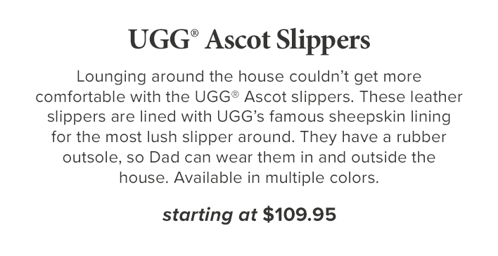 UGG Ascot Slippers • Starting at $109.95